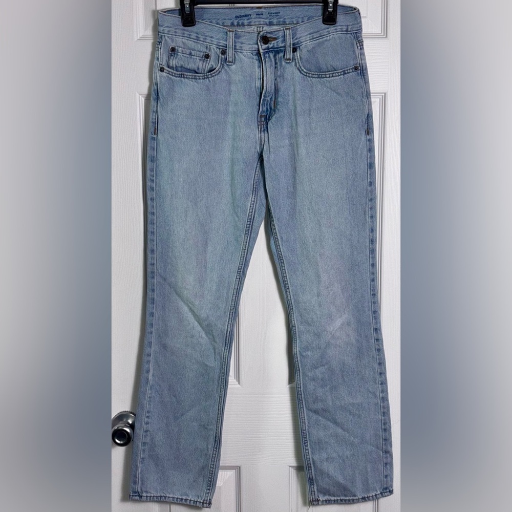 Old Navy Mens Jeans 30x32 Straight Light Wash Denim Classic Fit Casual